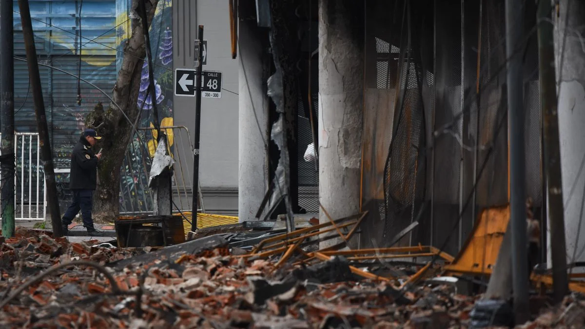 La Plata: comenzó el operativo para la demolición controlada del edificio en ruinas