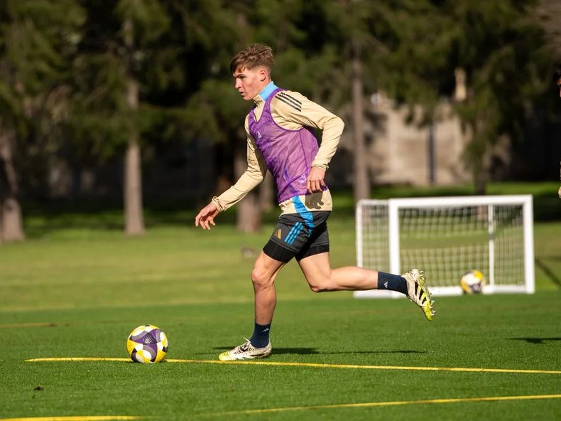 Mikel Amondarain en Ezeiza entrenando para la Selecci&oacute;n Argentina Sub-20