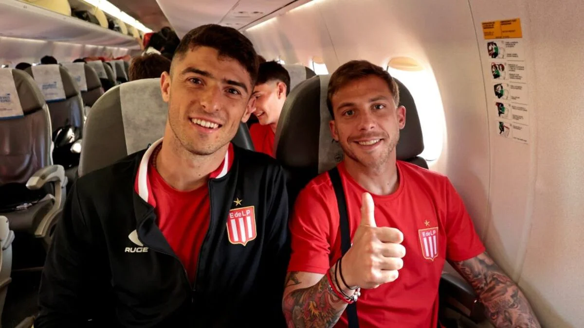 Estudiantes llegó a Brasil para enfrentar a Flamengo