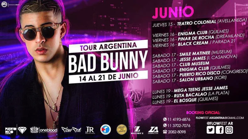 La gira de Bad Bunny tuvo su presentaci&oacute;n en La Plata