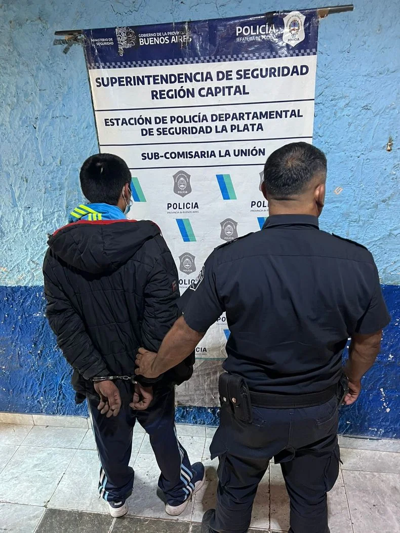 El delincuente termin&oacute; detenido y trasladado a una comisaria de La Plata.