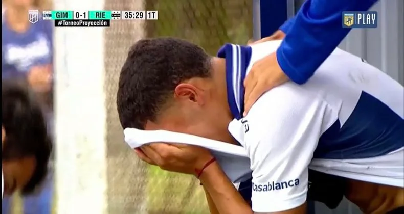 Jerem&iacute;as Merlo se retir&oacute; lesionado en el partido de reserva de Gimnasia