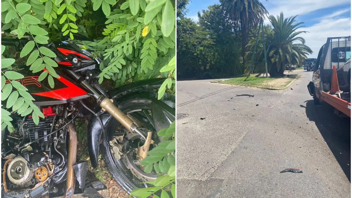 Un motociclista de La Plata hospitalizado tras impactar con una grúa en Camino Belgrano