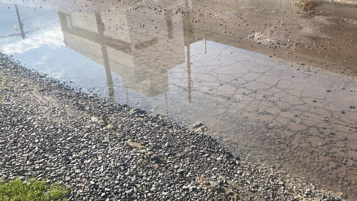 Vecinos de Los Hornos denuncian una gran pérdida de agua