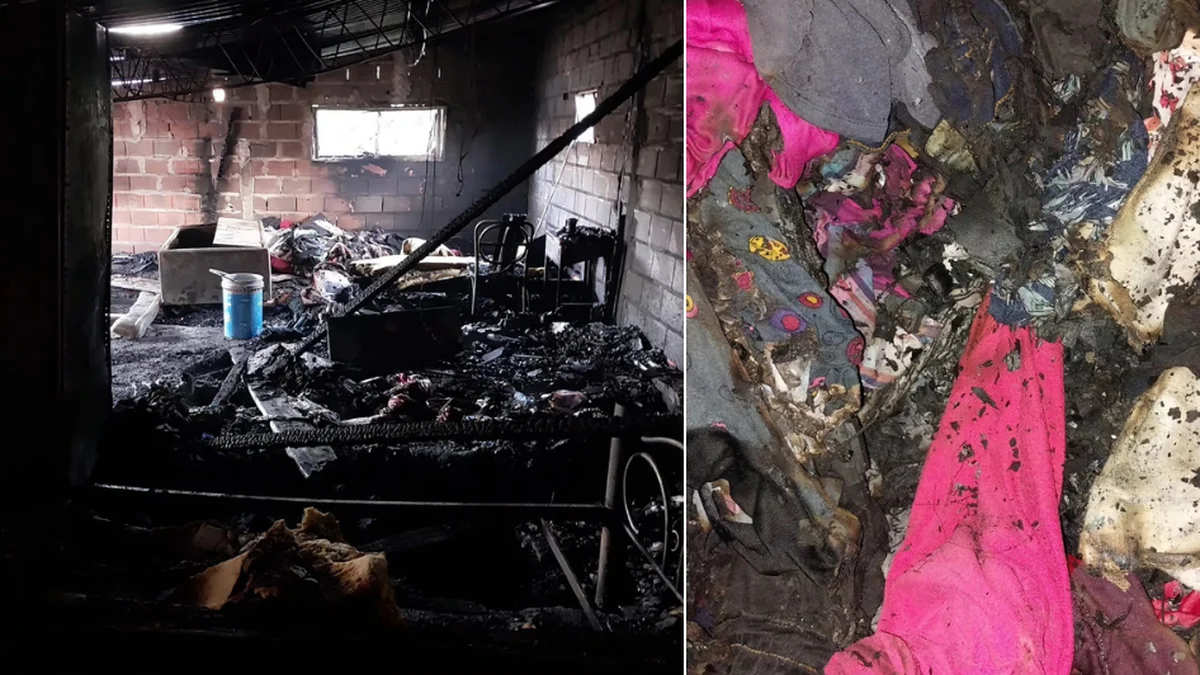 Feroz incendio en una casa de Etcheverry