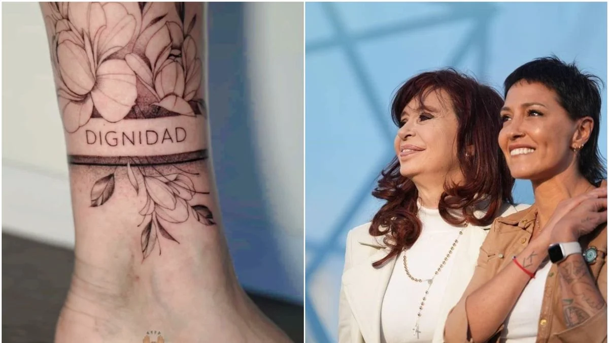 Mayra Mendoza se tatuó una tobillera electrónica en apoyo a Cristina Kirchner