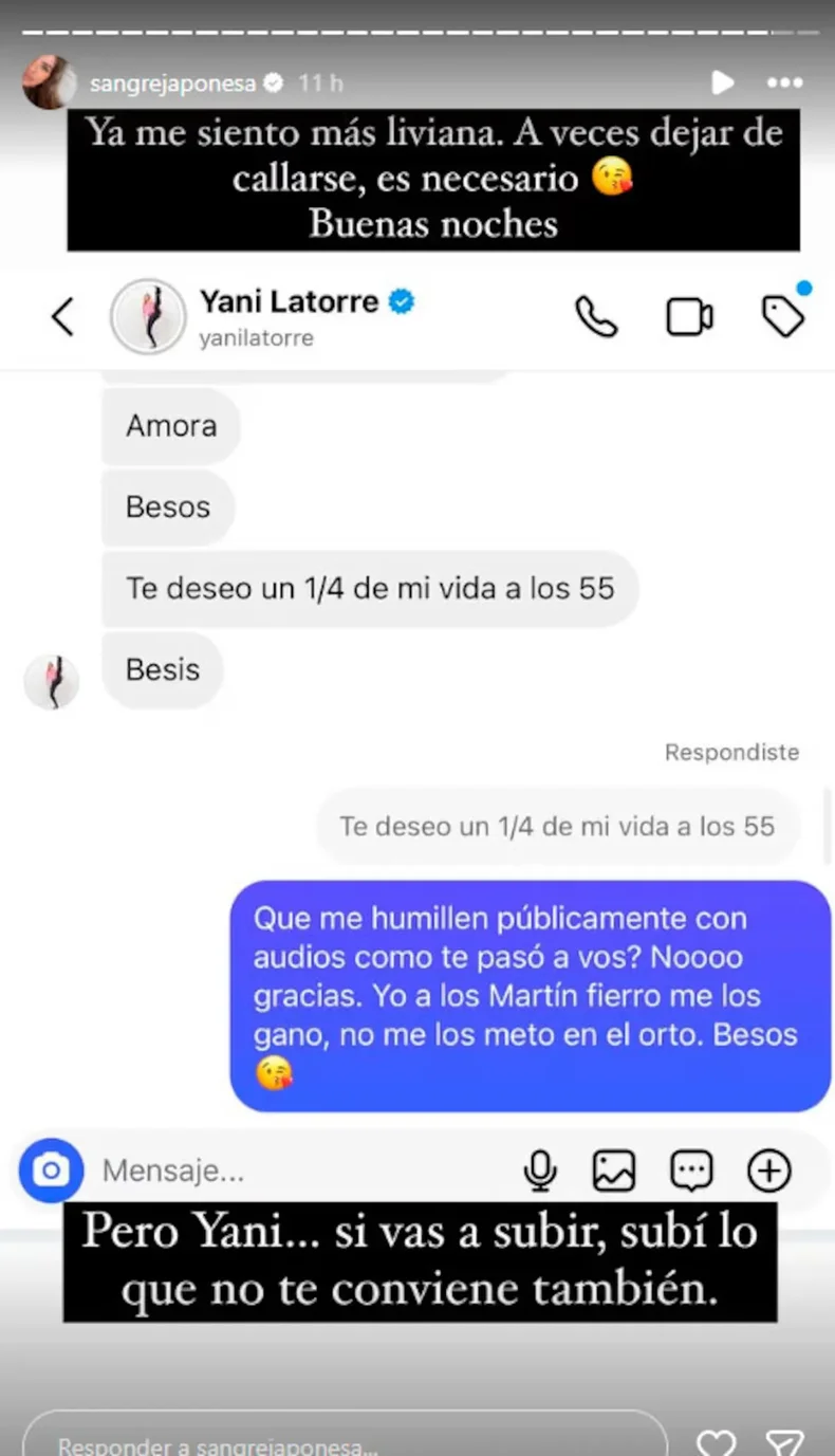 La historia de la China Suárez en Instagram
