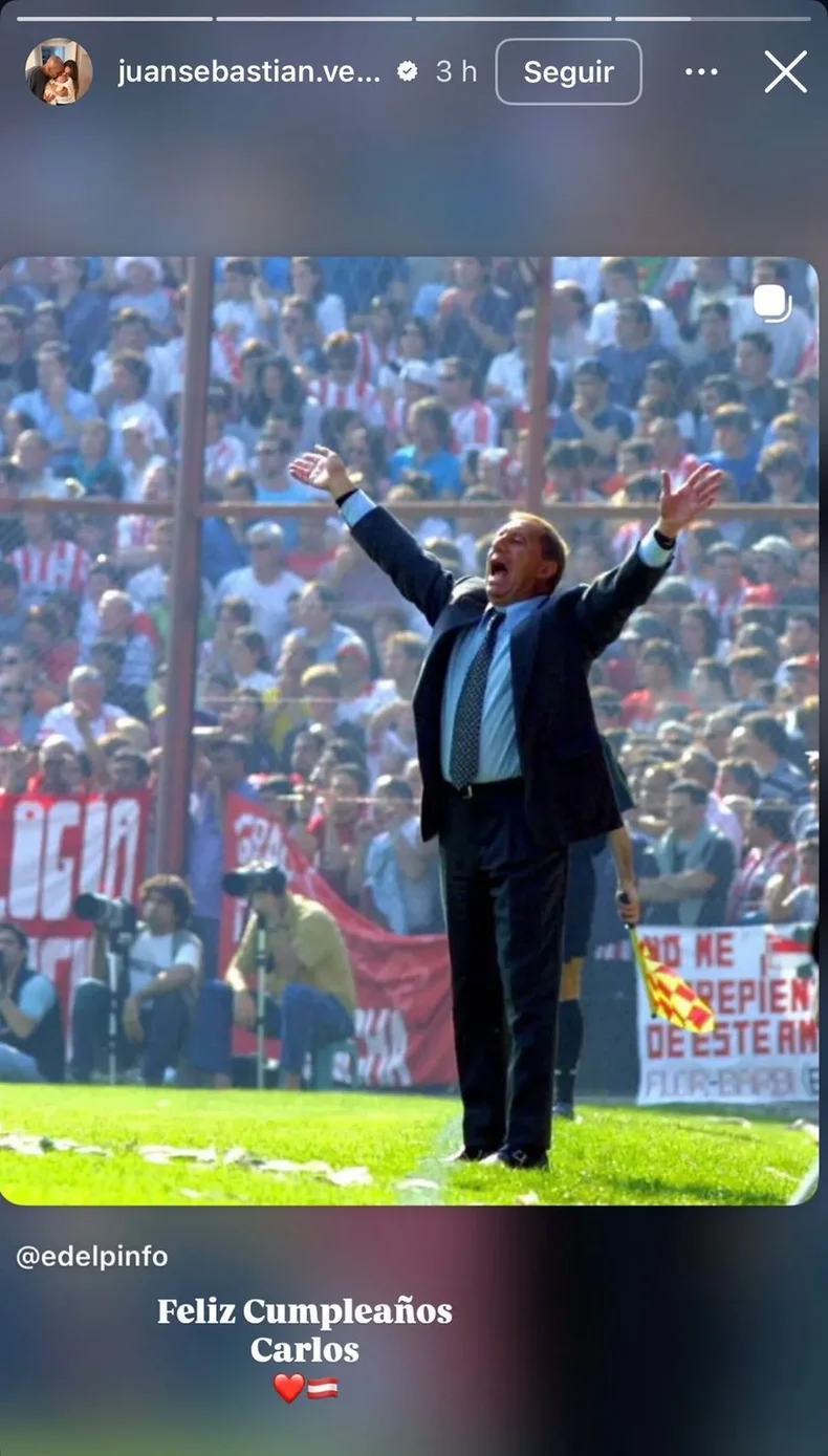 El mensaje de Juan Sebasti&aacute;n Ver&oacute;n a Carlos Salvador Bilardo por su cumplea&ntilde;os