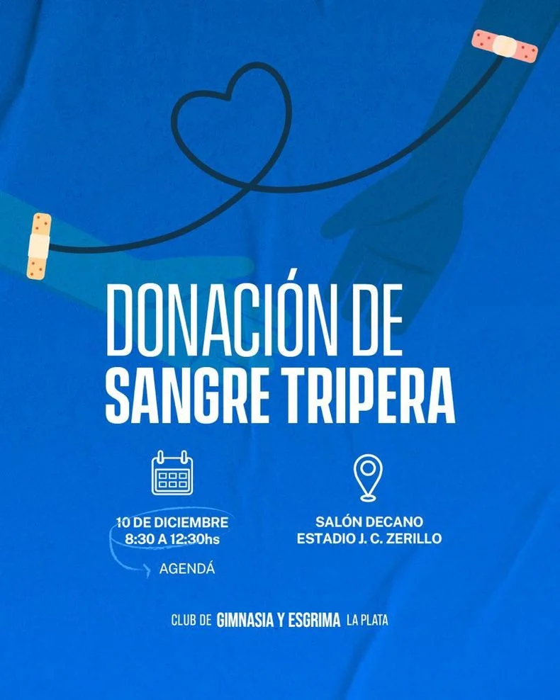 Gimnasia prepara su tradicional donaci&oacute;n de sangre para el d&iacute;a del hincha en el Bosque