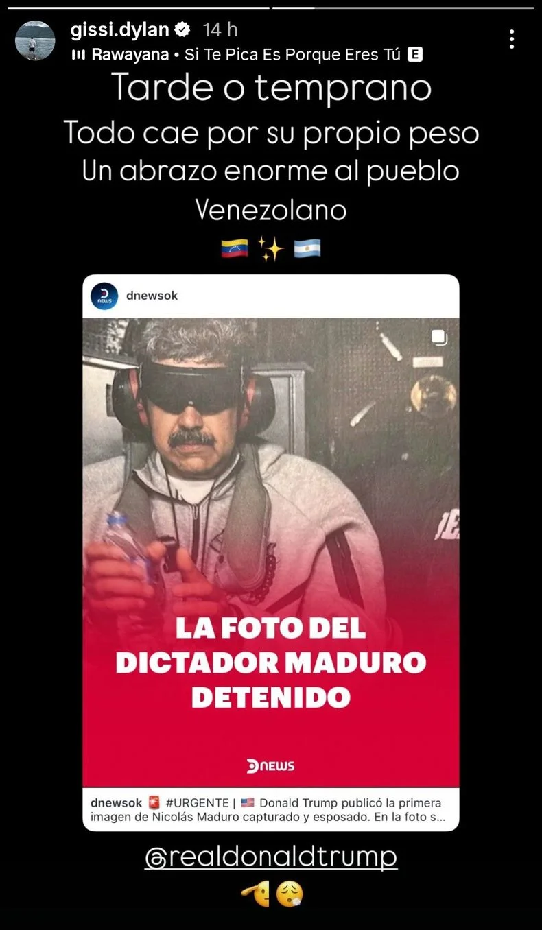 El posteo de un ex Estudiantes, respecto a la situaci&oacute;n de Venezuela y Estados Unidos