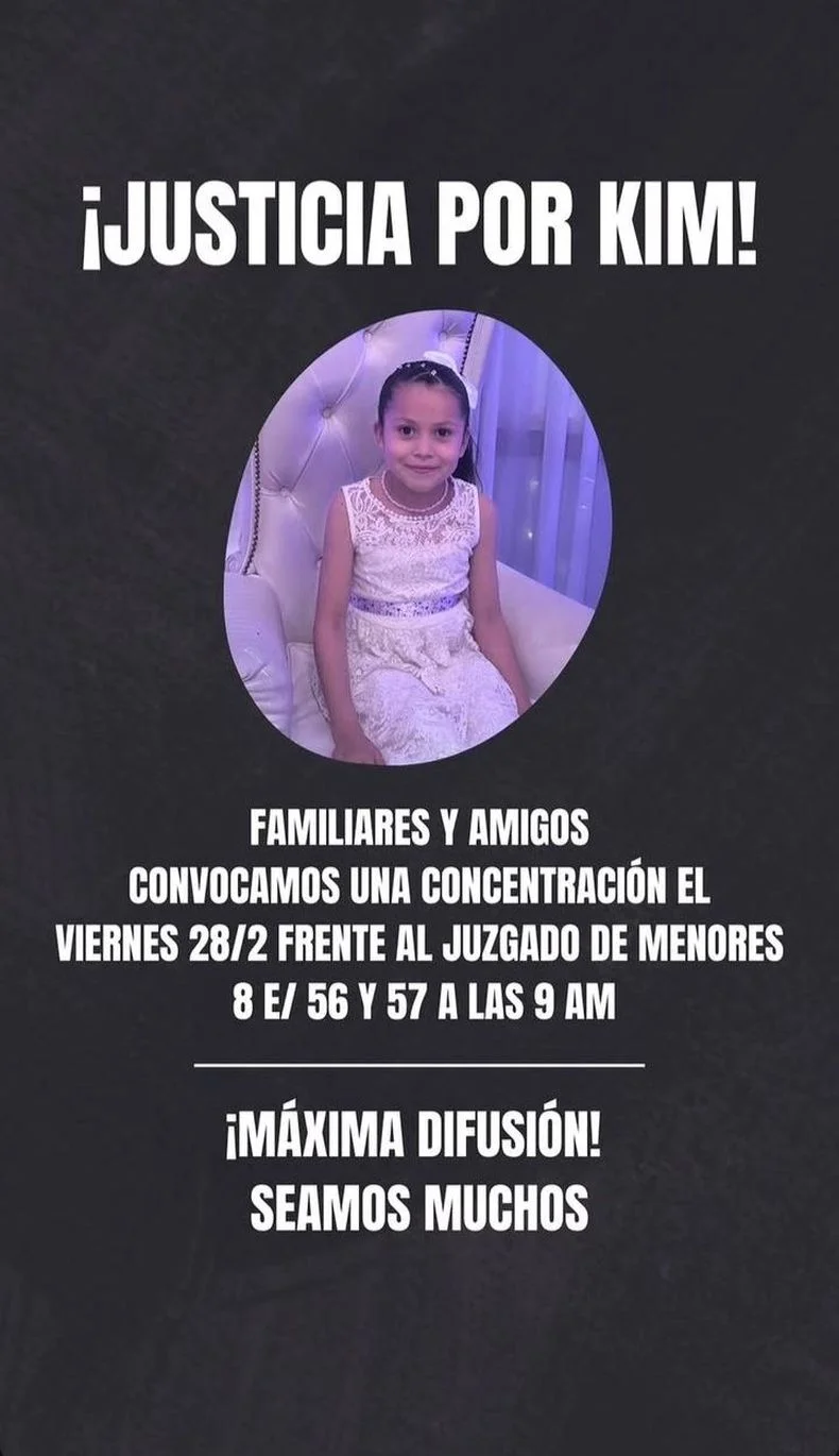 “¡Justicia por Kim!”, dice el flyer de la convocatoria