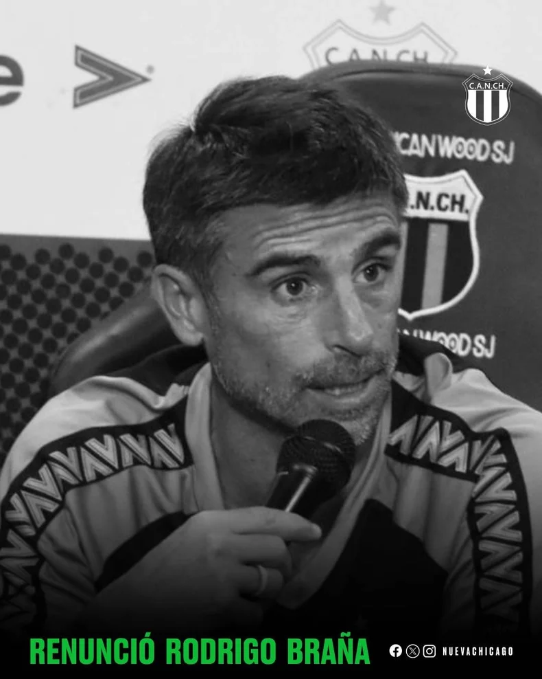 Rodrigo Braña dejó su cargo en Nueva Chicago 