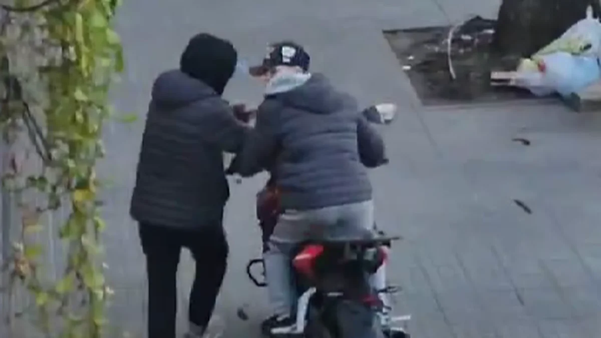 Grabó el robo de su moto a plena luz del día en La Plata