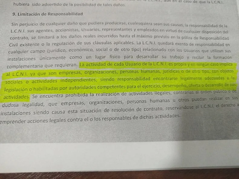 El reglamento de la LCNI