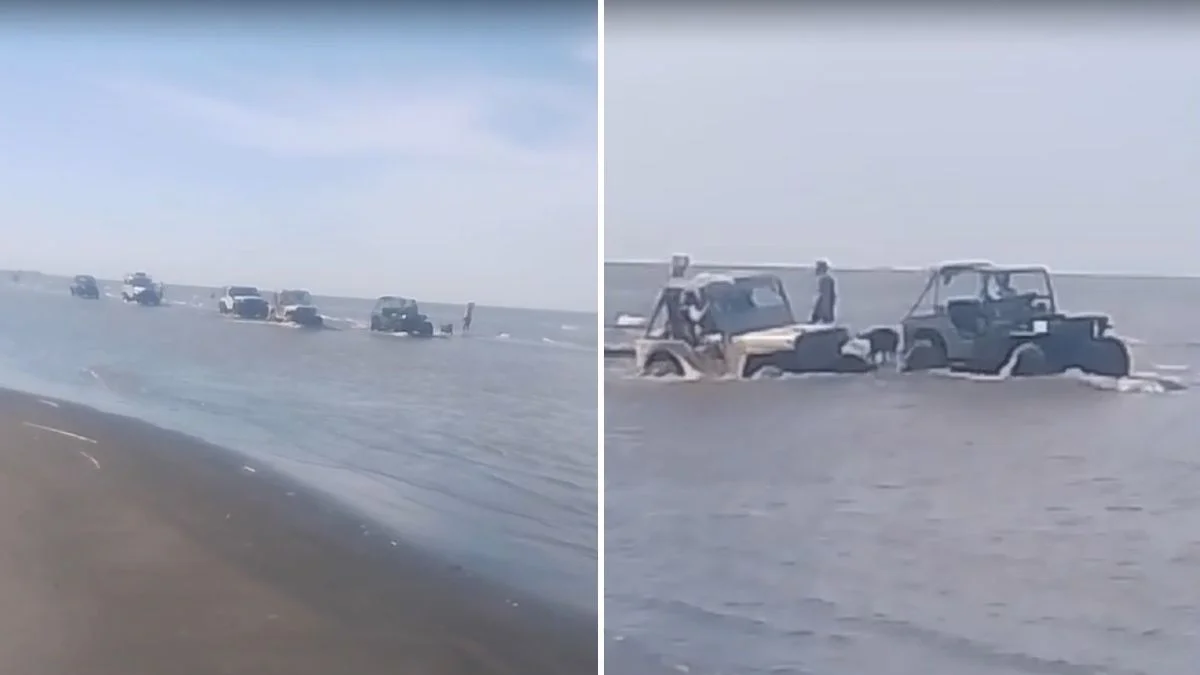 Preocupación en las playas de Berisso por camionetas que circularon entre familias y niños