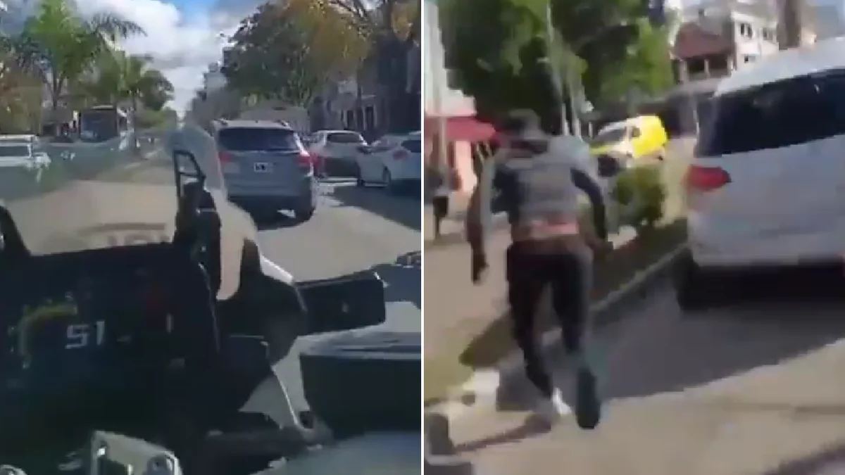 La cinematográfica persecución en La Plata desde una GoPro de la policía