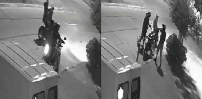 Motochorros asaltaron a mano armada en Los Hornos
