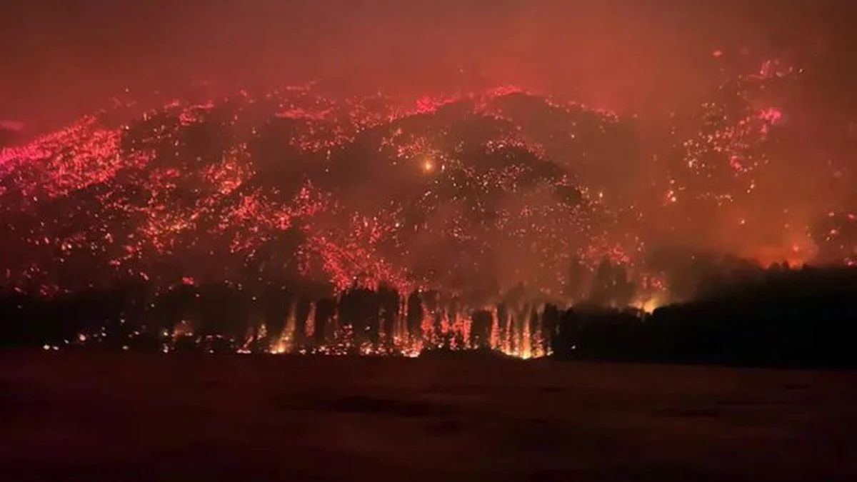 Descomunal despliegue para controlar los incendios en Chubut