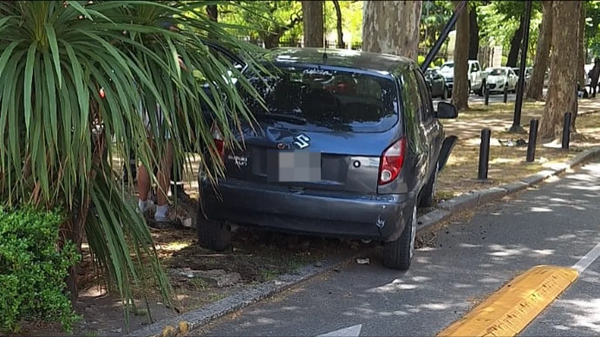 Un camión chocó contra un auto en pleno centro platense