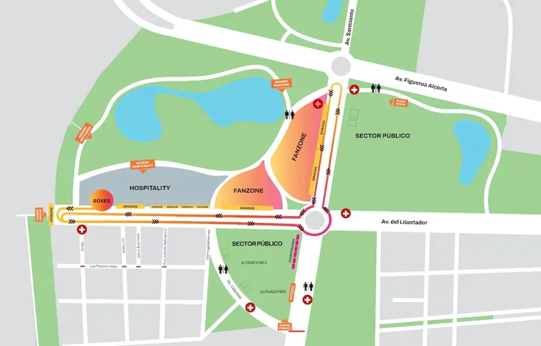 Así será el recorrido y la disposición del circuito en la exhibición de Franco Colapinto 