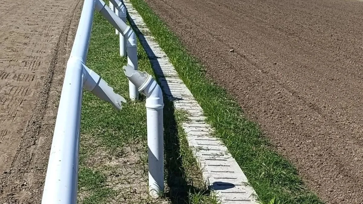 Denuncian que vandalizaron la pista del Hipódromo de La Plata