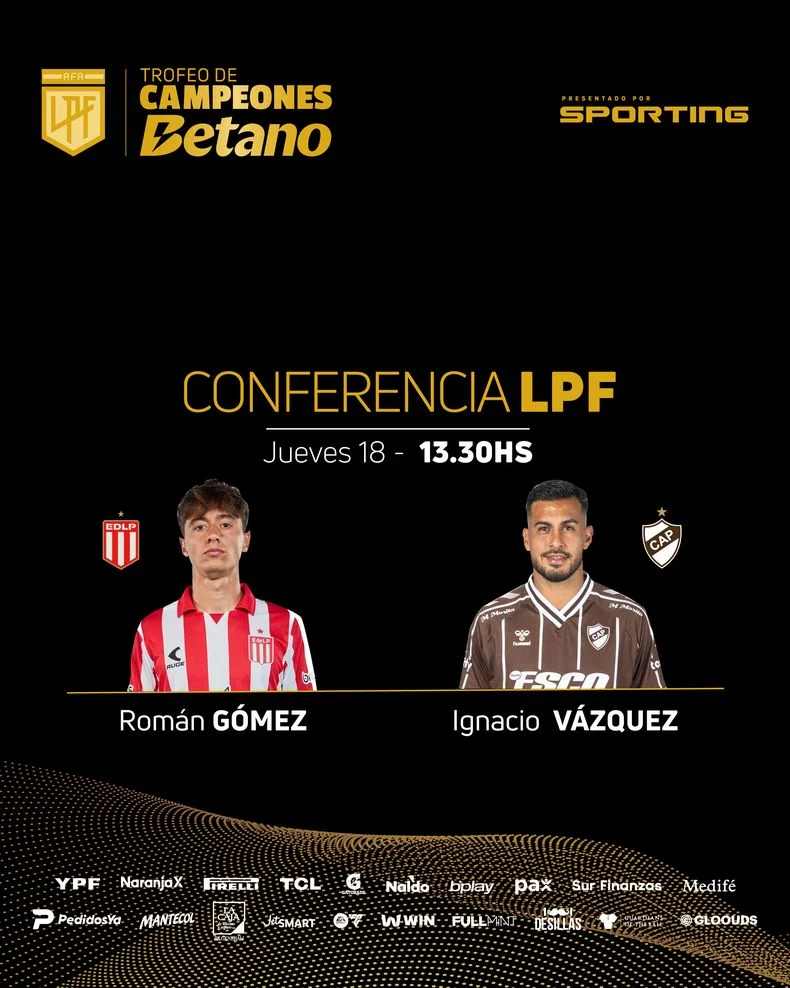 Rom&aacute;n G&oacute;mez representar&aacute; a Estudiantes en la conferencia de prensa compartida con Platense