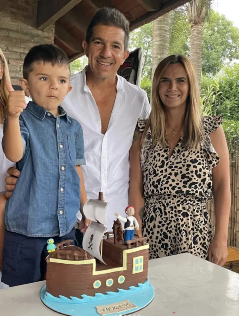 Amalia Granata, Leo Squarzon y su hijo Roque