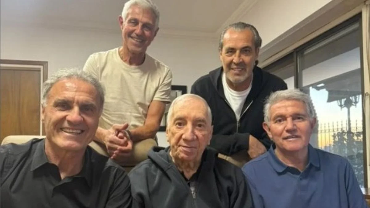 Carlos Salvador Bilardo, con los campeones de 1986