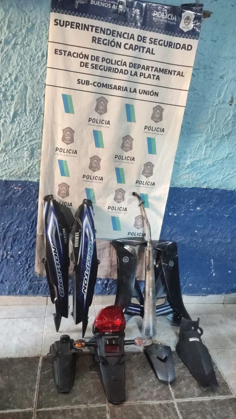 El malviviente comercializaba las moto partes en toda La Plata