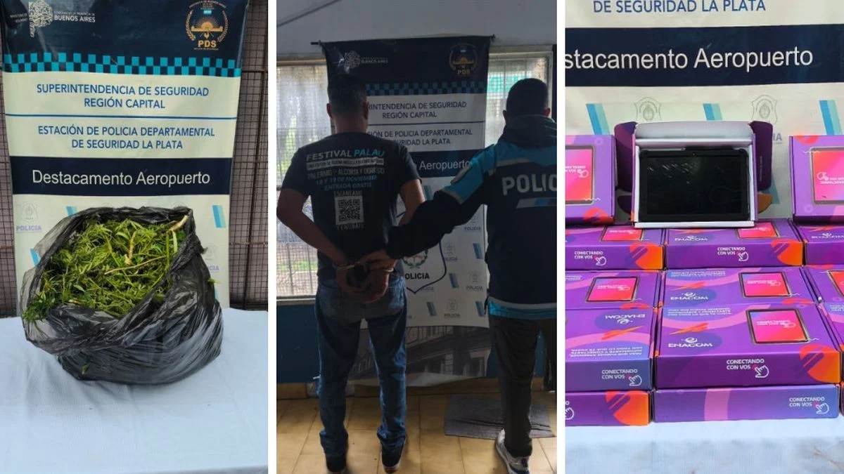 Cayó empleado de Educación con marihuana, tablets robadas y violencia de género