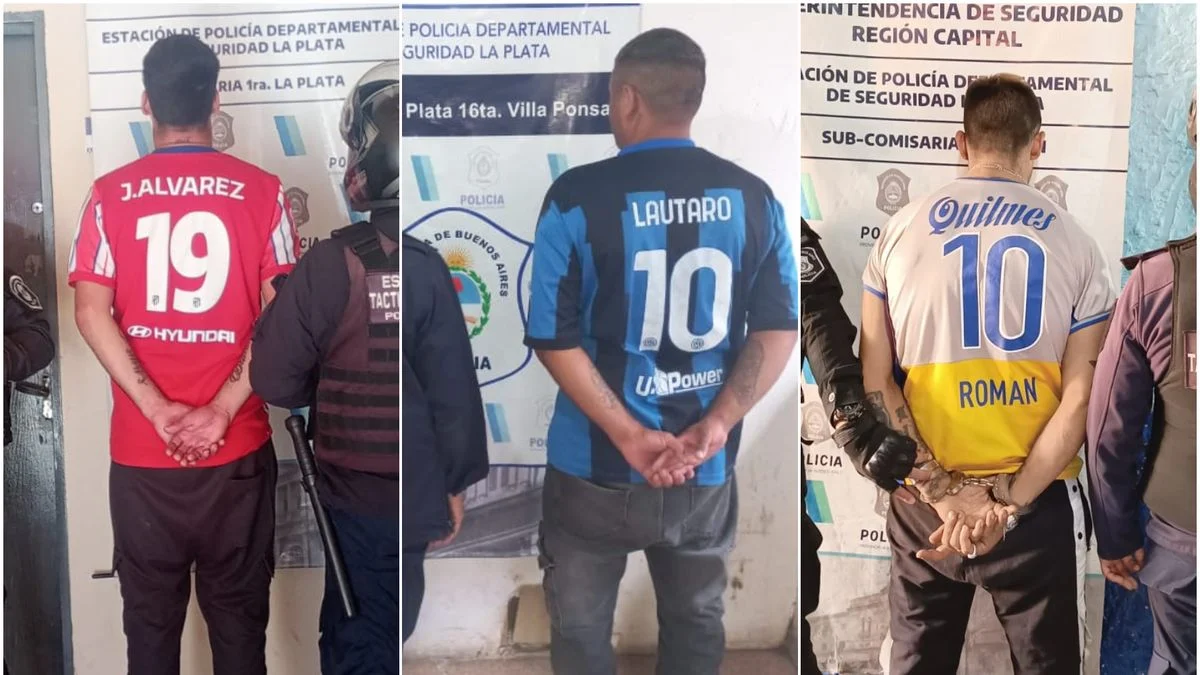 No iban a jugar al fútbol: el curioso outfit de tres detenidos en La Plata