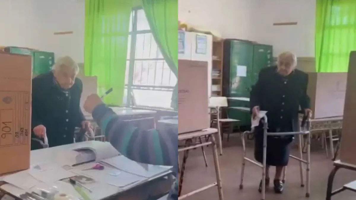 Ángela, de 100 años, votó este domingo en La Plata