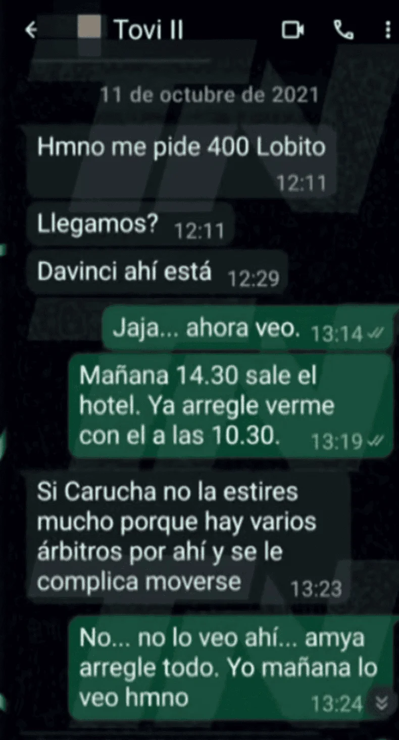 Los chats que preocupan a la AFA por un supuesto caso de corrupci&oacute;n arbitral
