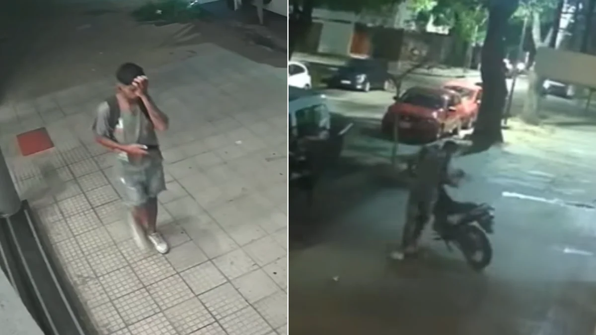 Robó una moto en Barrio Norte y quedó grabado