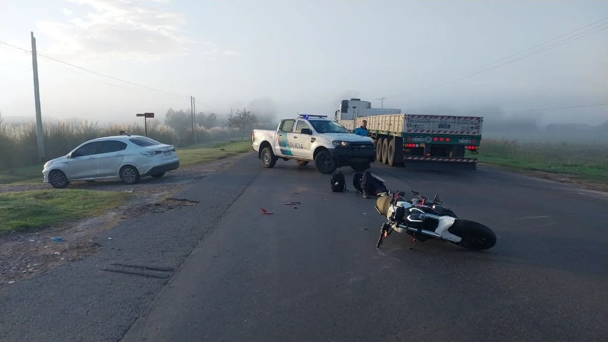 Un accidente en El Peligro dejó a un policía herido