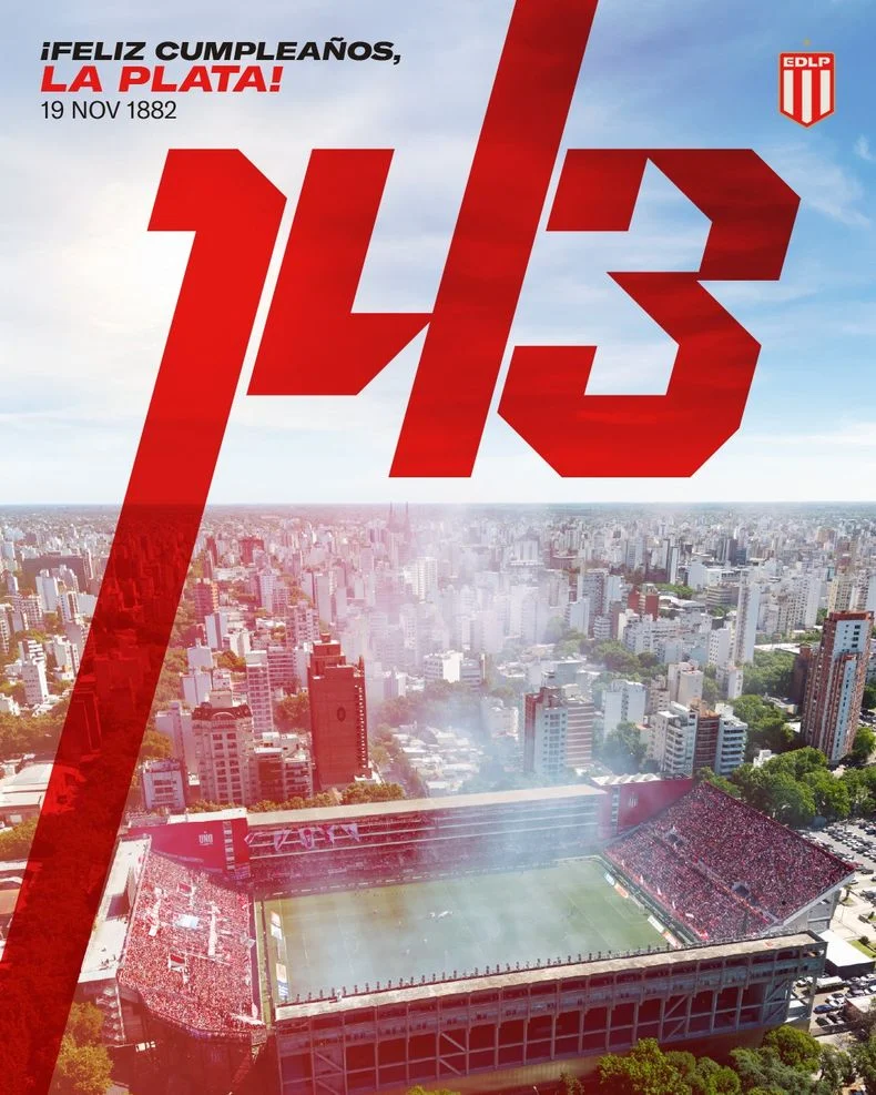 El saludo de Estudiantes por el aniversario de La Plata