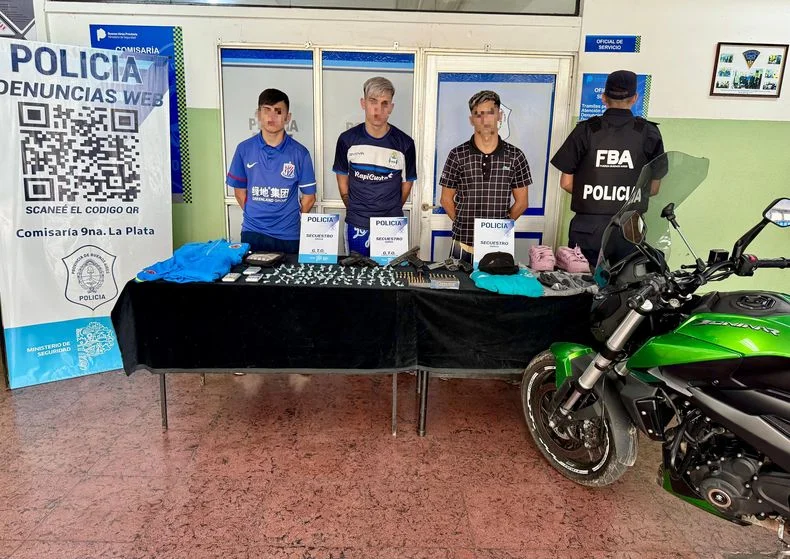 Los tres delincuentes de 18 y 19 a&ntilde;os detenidos en las &uacute;ltimas horas en La Plata