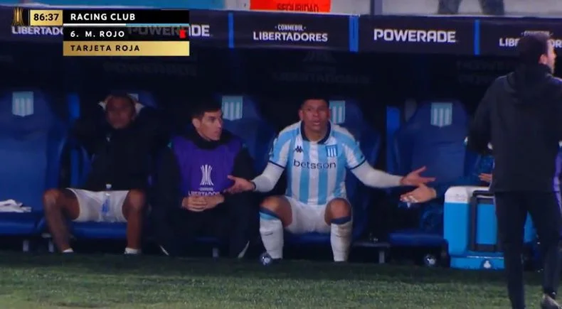 Marcos Rojo tuvo una noche llena de condimentos en su debut con la camiseta de Racing