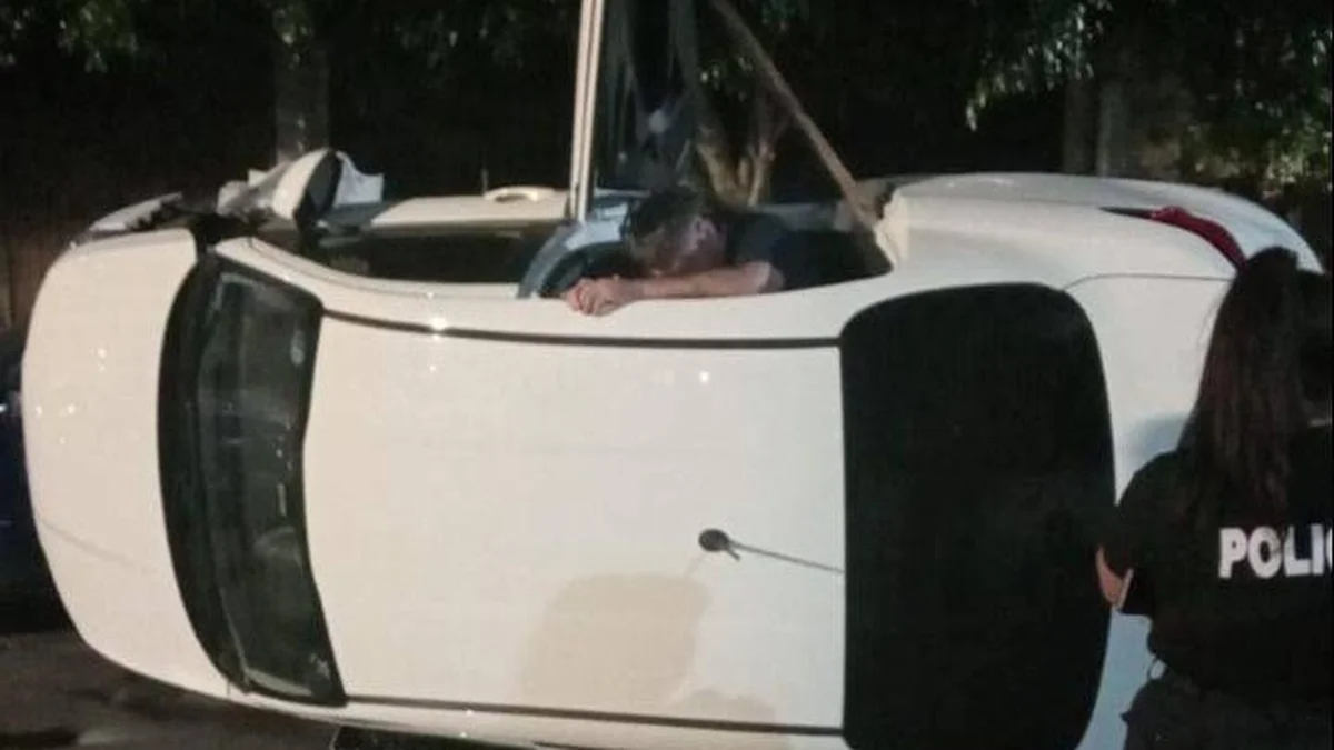 Dramatismo en El Mondongo: Un Uber volcó y dejó tres heridos