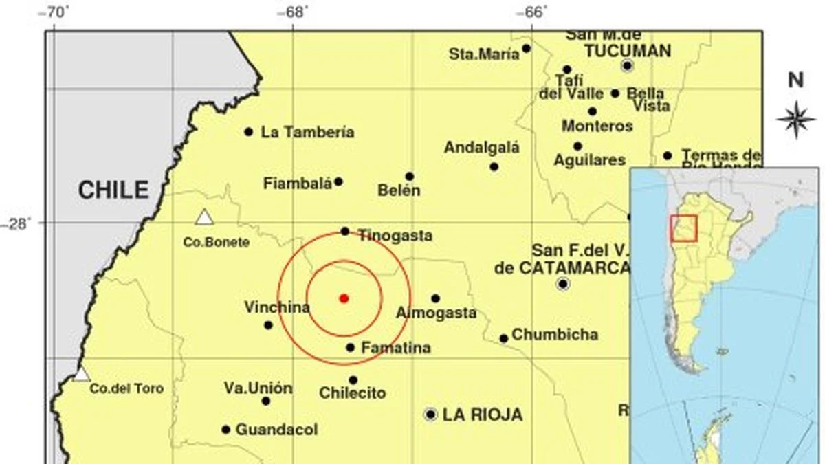Un fuerte sismo de 5,5 sacudió a La Rioja