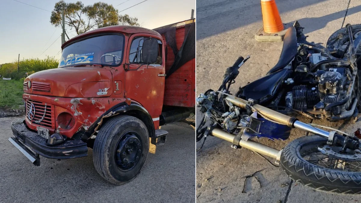 Un joven murió al chocar contra un camión en Ángel Etcheverry