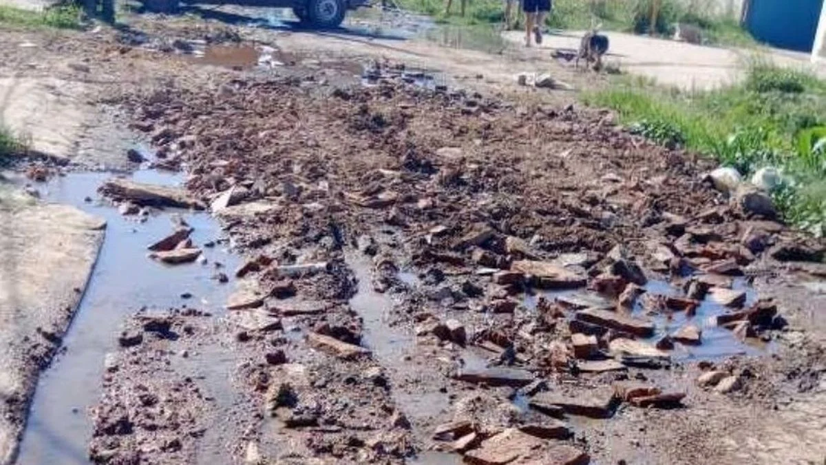 Cansados de esperar, vecinos de Villa Elvira arreglaron las calles por su cuenta