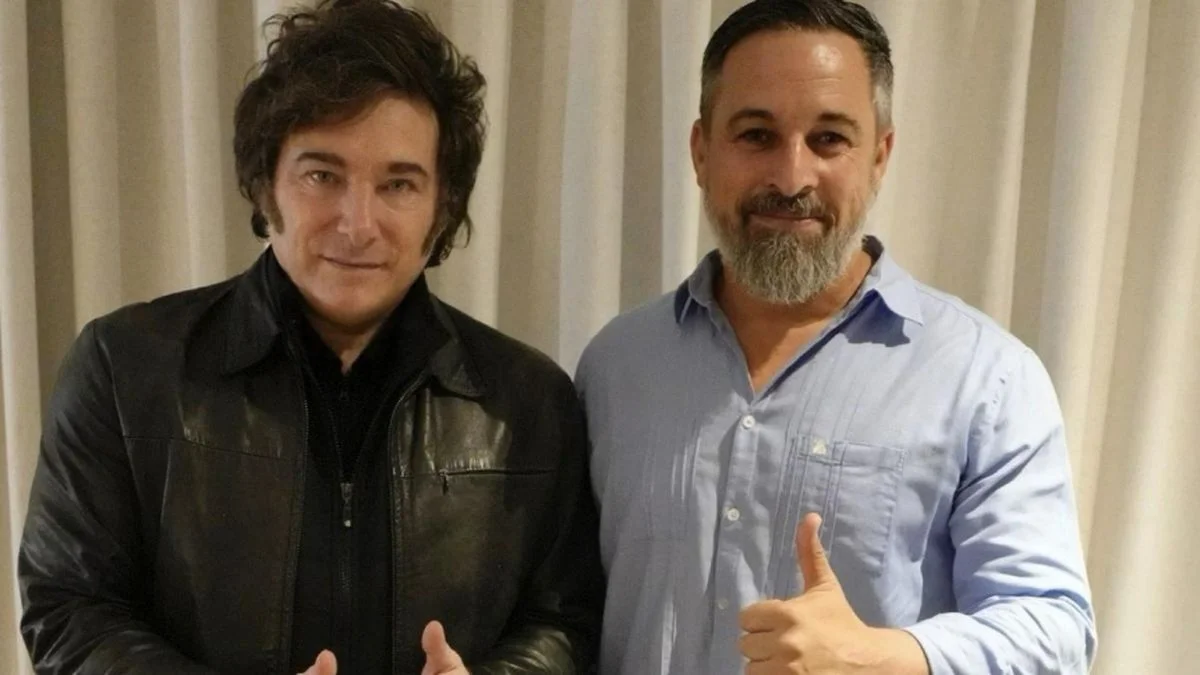 Javier Milei llegó a España y se reunió con el lider de VOX