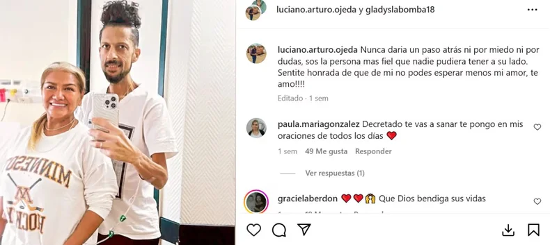El emotivo posteo de Luciano Ojeda a Gladys La Bomba Tucumana