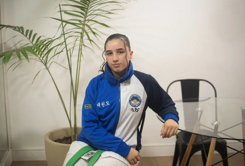 Malena Conde González, la taekwondista platense perteneciente a ATRA LP