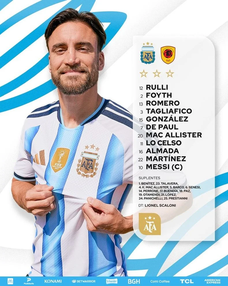 Con presencia platense, así formará la Selección Argentina