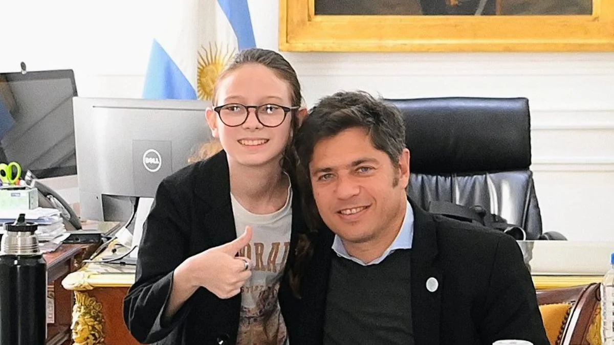 Ian Moche y su familia visitaron al gobernador Kicillof