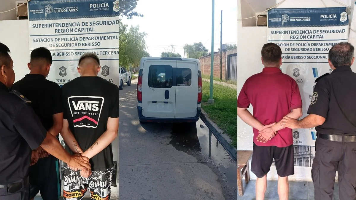 Cuatro hombres aprehendidos por robar una camioneta en Berisso