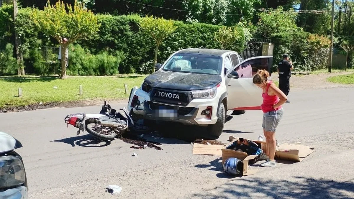 Un motociclista fue atropellado en Villa Elisa