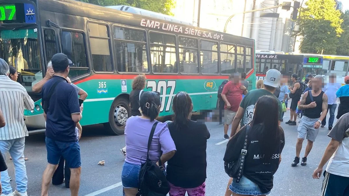 Un micro atropelló a una mujer en pleno centro platense